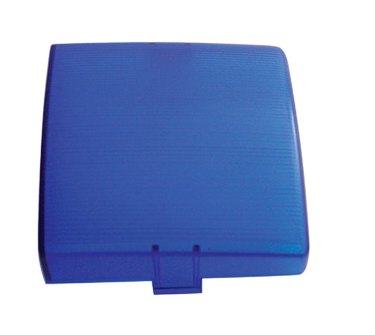 3" x 3" square dome light lens Freightliner, Fits Kenworth, Peterbilt - Blue