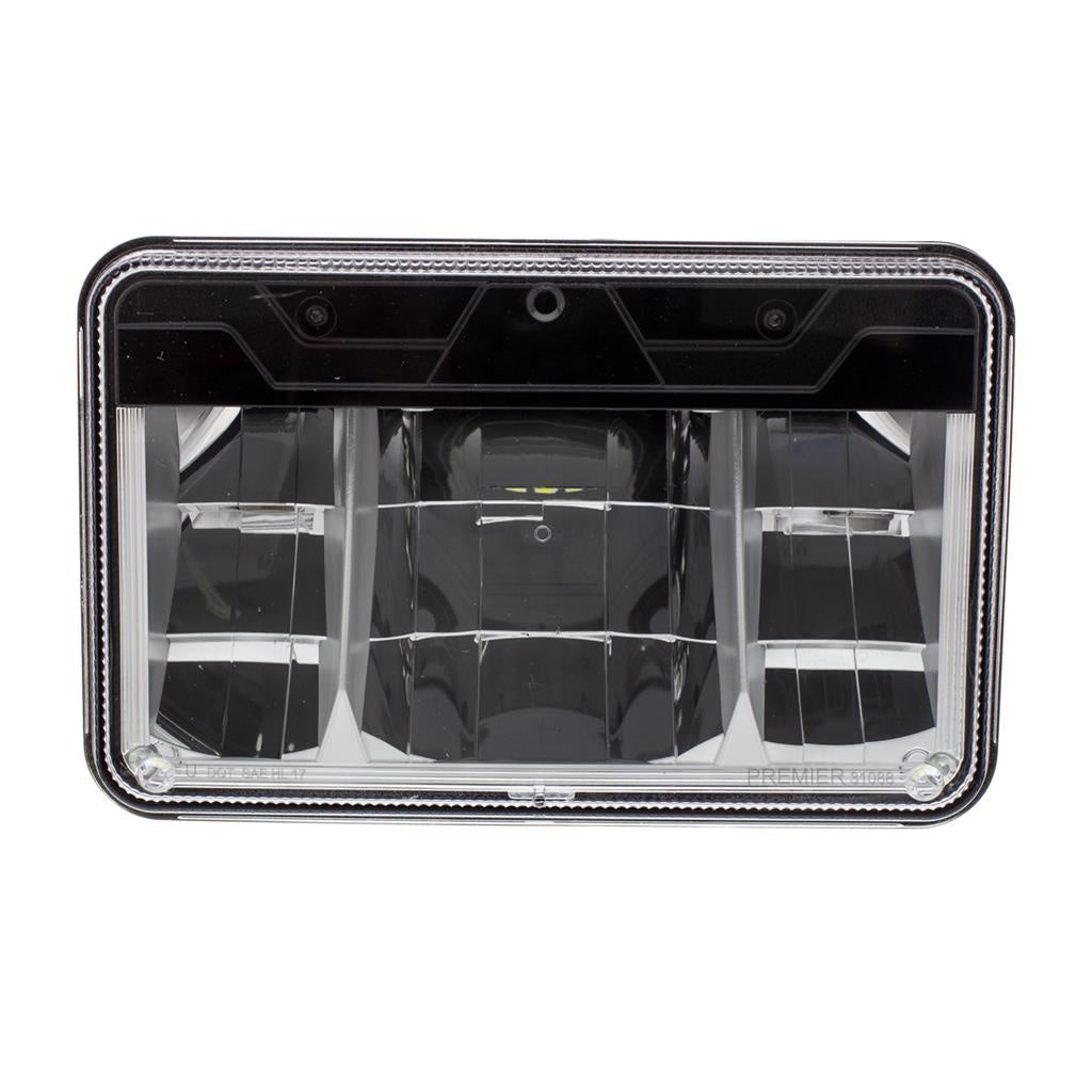 HIGH POWER LED 4" X 6" LOW BEAM HEADLIGHT WITH POLYCARBONATE LENS & HOUSING