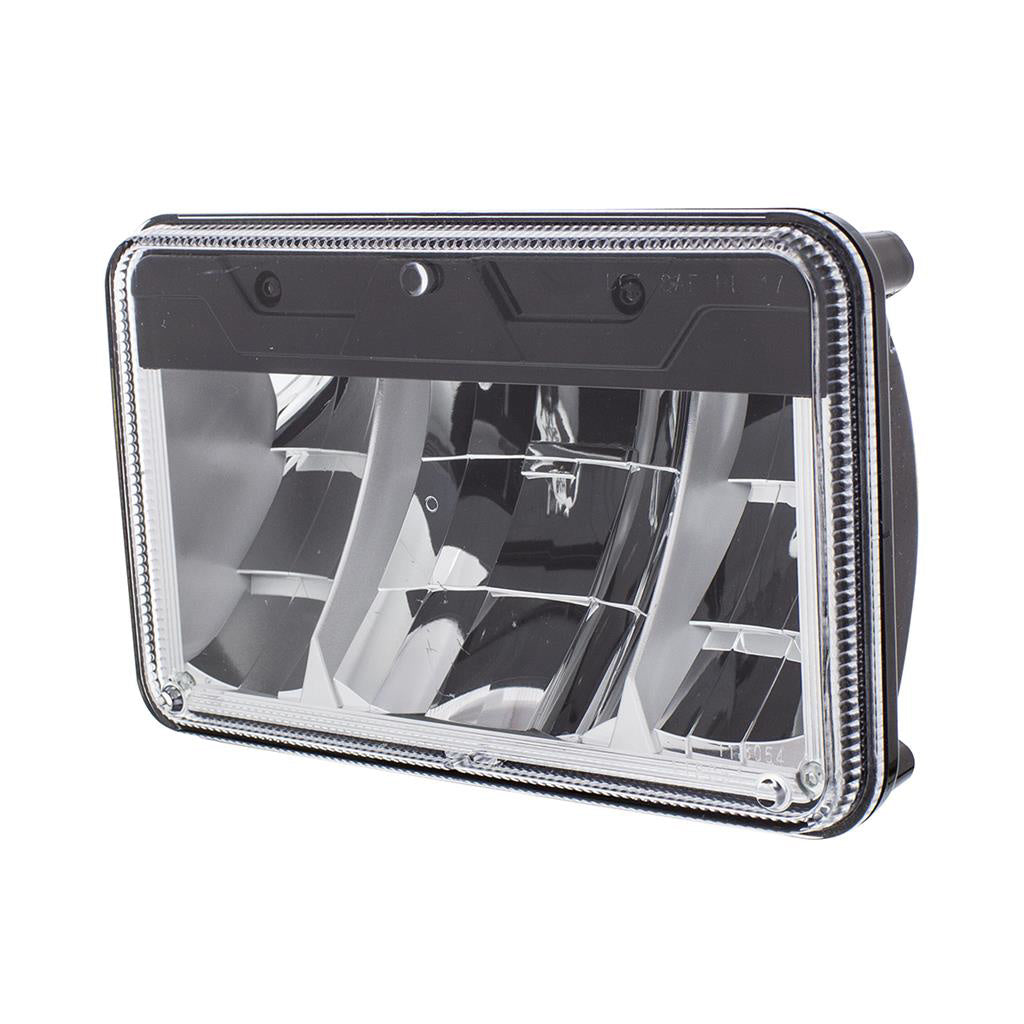 HIGH POWER LED 4" X 6" LOW BEAM HEADLIGHT WITH POLYCARBONATE LENS & HOUSING