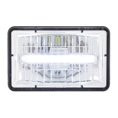 4" X 6" Rectangular LED Headlight With White LED Position Light - High Beam