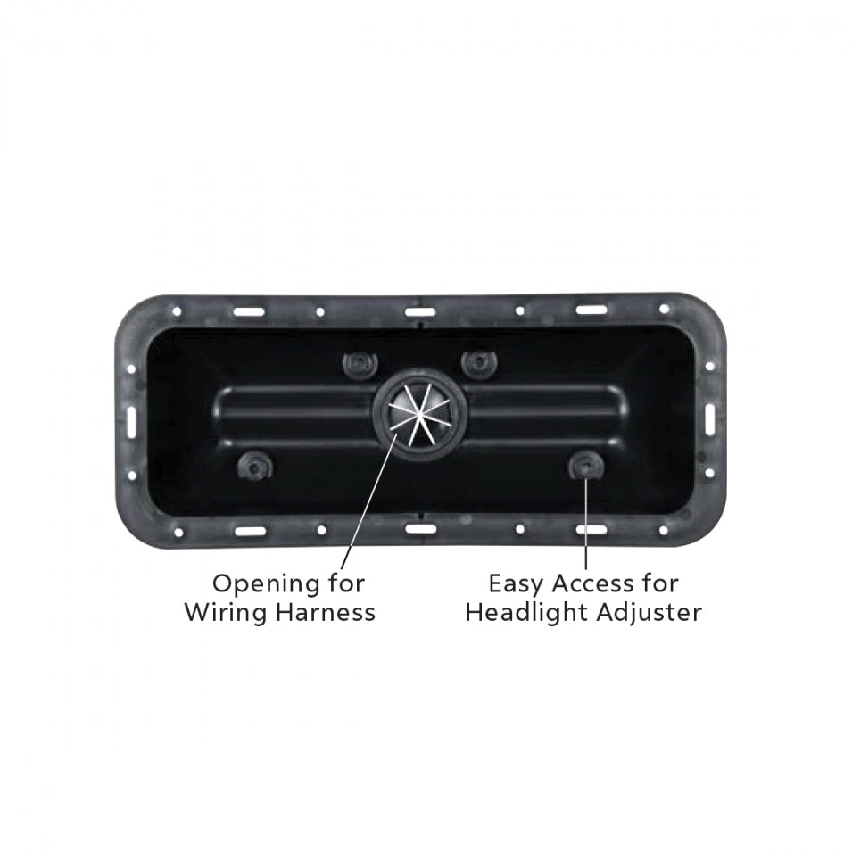 High Power 4"X6" LED "Blackout" Projection Headlight LED Turn Signal - Passenger