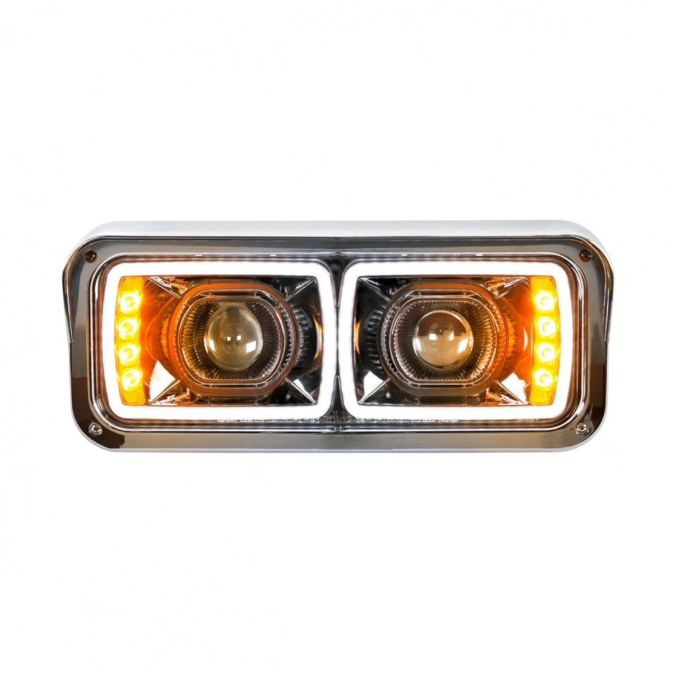 High Power 4"X6" LED "Blackout" Projection Headlight LED Turn Signal - Passenger