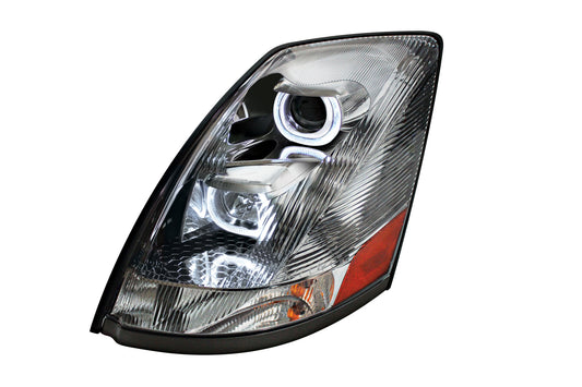 Chrome Projection Headlight White LED Light Bar 2003-17 Fits Volvo VN/VNL RH-LH