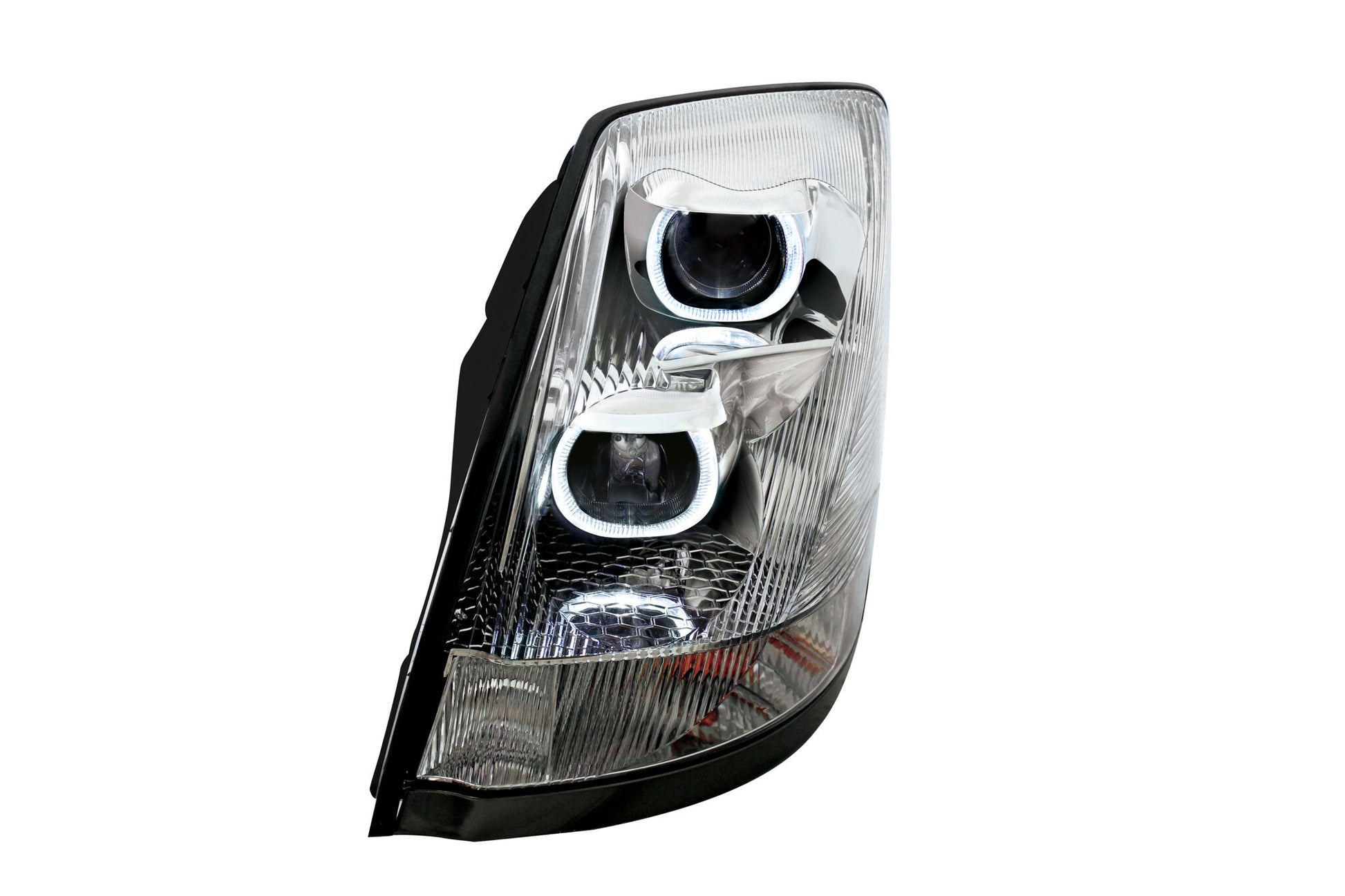 Chrome Projection Headlight White LED Light Bar 2003-17 Fits Volvo VN/VNL RH-LH