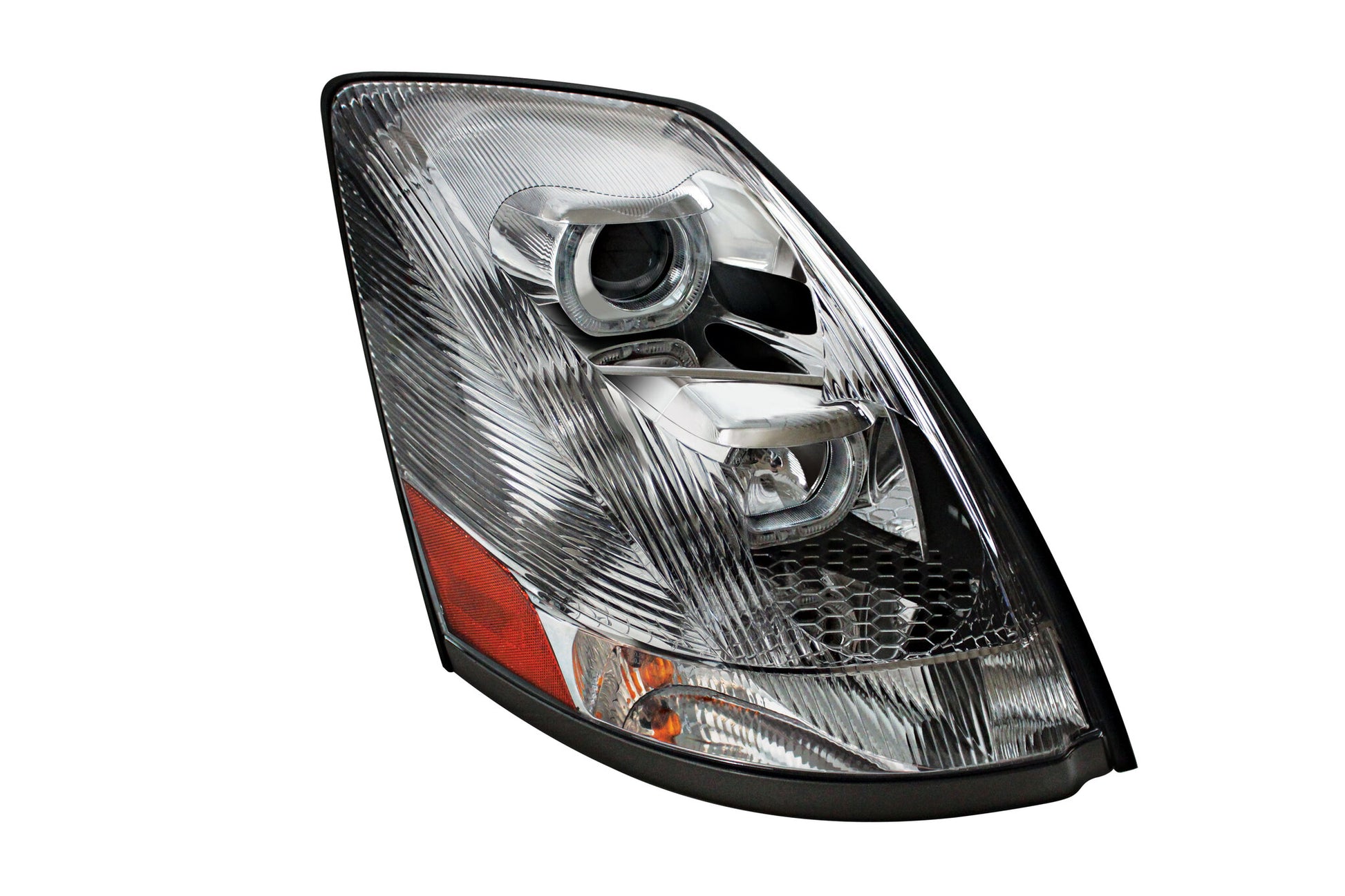 Chrome Projection Headlight White LED Light Bar 2003-17 Fits Volvo VN/VNL RH-LH