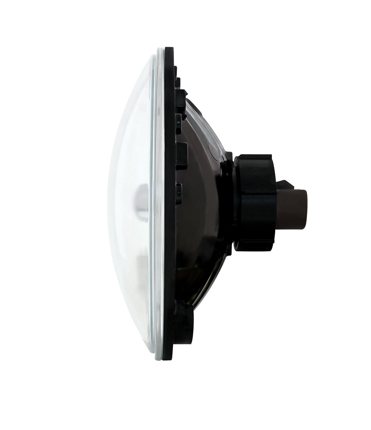 ULTRALIT - 7" Crystal Headlight With White LED Halo Ring