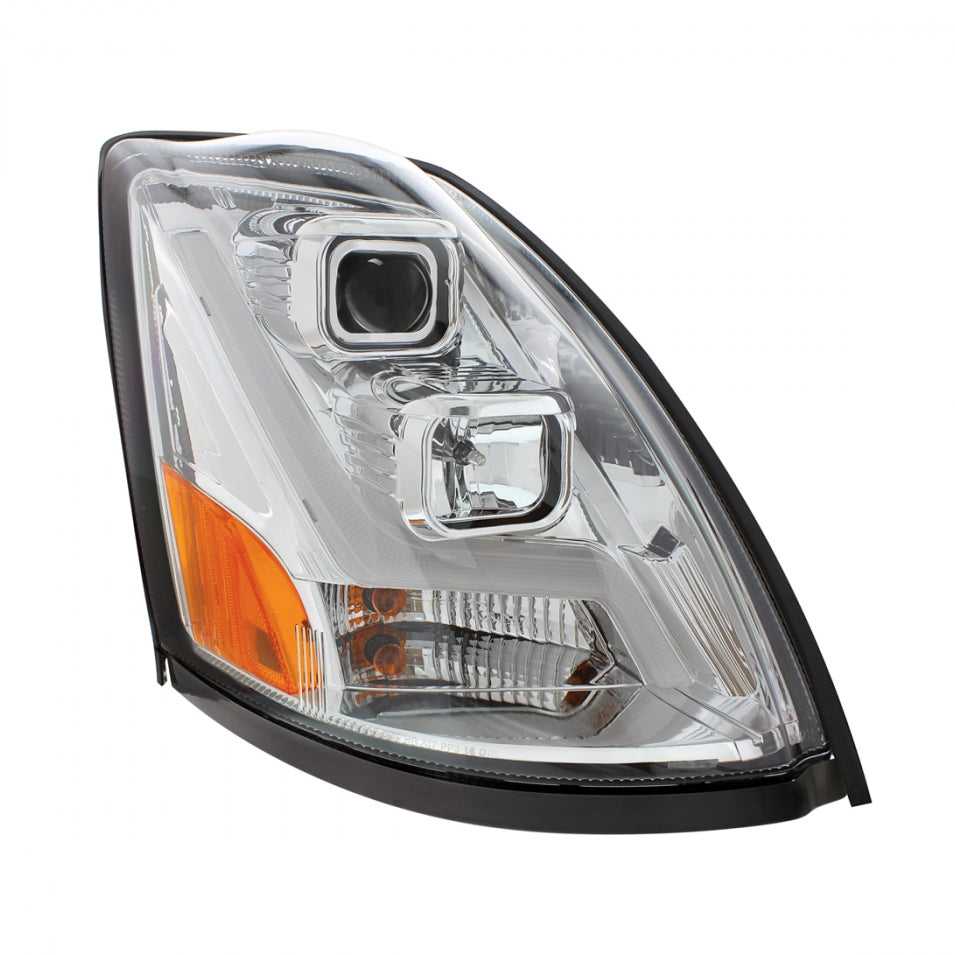2004-2017 Fits Volvo VN/VNL Chrome Projection Headlight