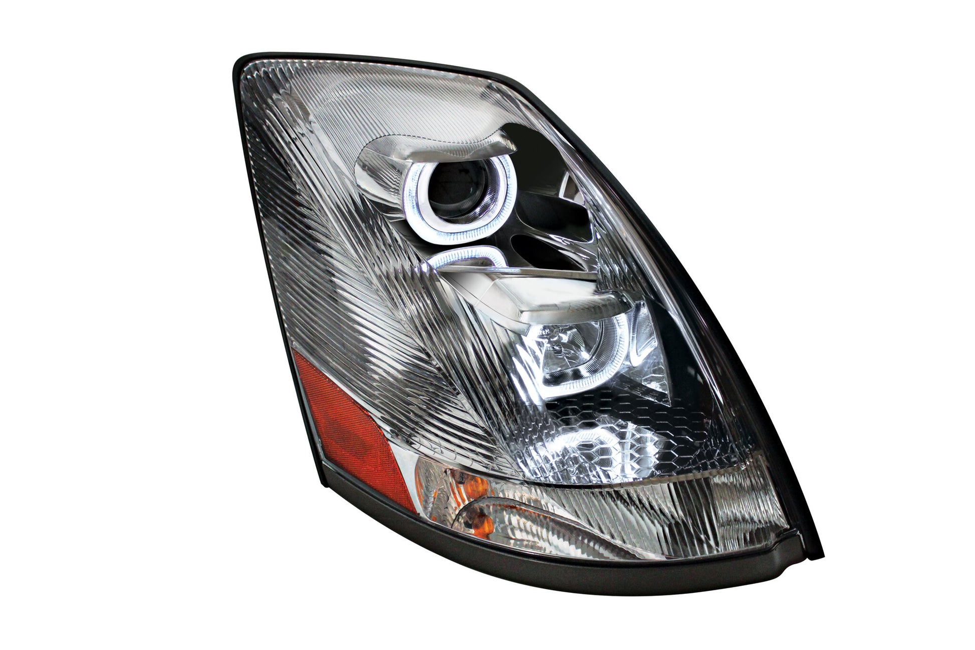 Chrome Projection Headlight White LED Light Bar 2003-17 Fits Volvo VN/VNL RH-LH