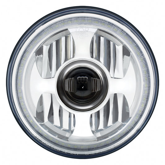 7” High Power LED Projection Headlight W/Dual Function LED Halo Ring Truck