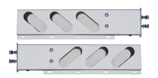 2-1/2" Bolt Pattern Chrome Spring Loaded Light Bar With Six Oval Light Cutouts