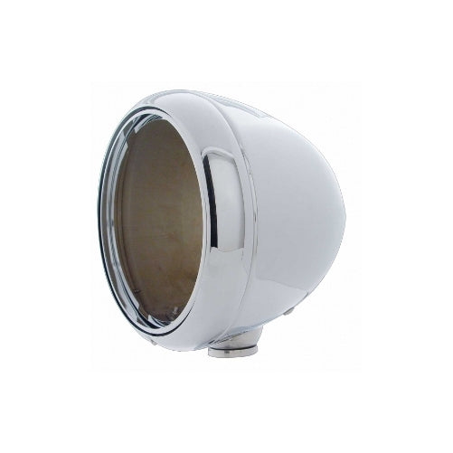 (1) Chrome Headlight Lamp Housing. Accommodates 7" Round Headlights