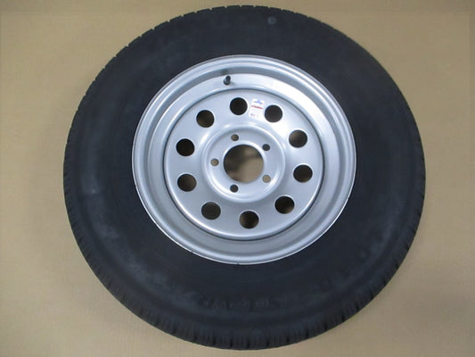 Trailer Camper 15" Silver 15x5x4.5 Dexstar Silver Wheel Rim  ST205/75R15 Radial Tire