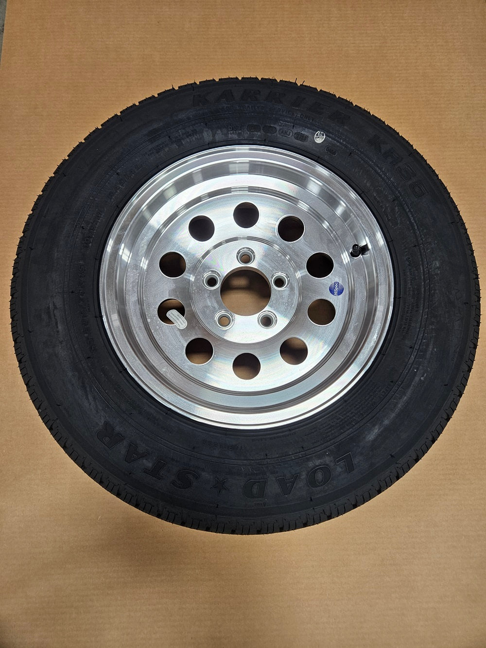 Trailer Camper 15" Silver Aluminum Wheel Rim 15x6x4.5 ST205/75R15 Radial Tire D Load