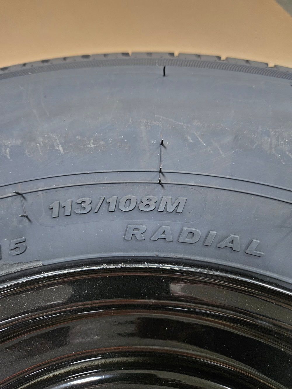 Trailer Camper 15" Black 15x6x5.5 Dexstar Black Wheel Rim  ST225/75R15 Radial Tire