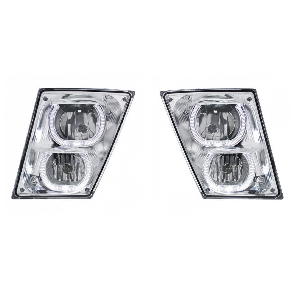 Compatible with Volvo VN VNL Fog Driving Lights White LED Accent Lights 2003 -17