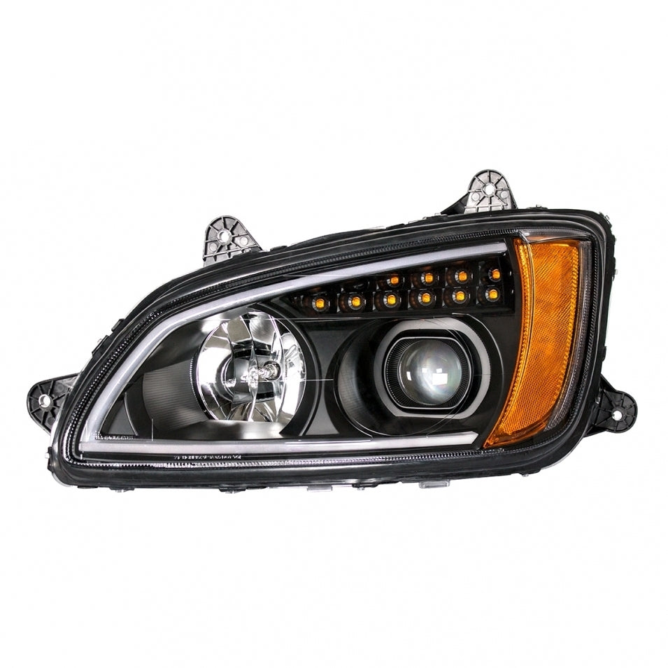 Fits Kenworth T660 2008-2017 Blackout Projection Headlight LED Turn Signal&Position