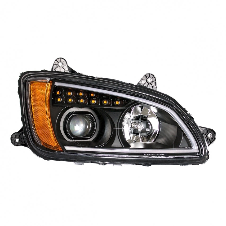 Fits Kenworth T660 2008-2017 Blackout Projection Headlight LED Turn Signal&Position