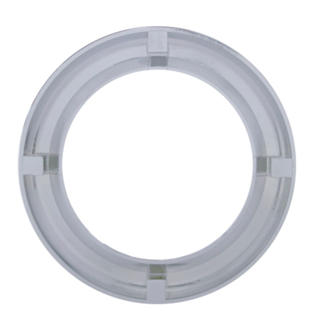 (2) 4" Chrome Twist On Bezel / Clean Look / No Screws / Fits 4" Round LED Lights