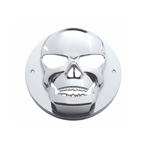 Round Chrome Skull Bezel / Covers 2" LED Side Marker Clearance Light