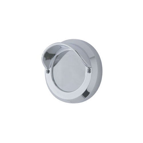 Round Chrome Visor Bezel / Covers 2" LED Side Marker Light / Chrome Mirror Lens