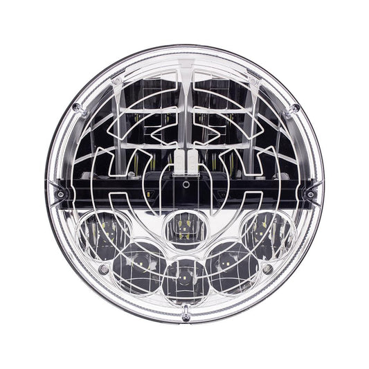 7" Heated LED Headlight With Polycarbonate Lens & Housing Semi Pickup