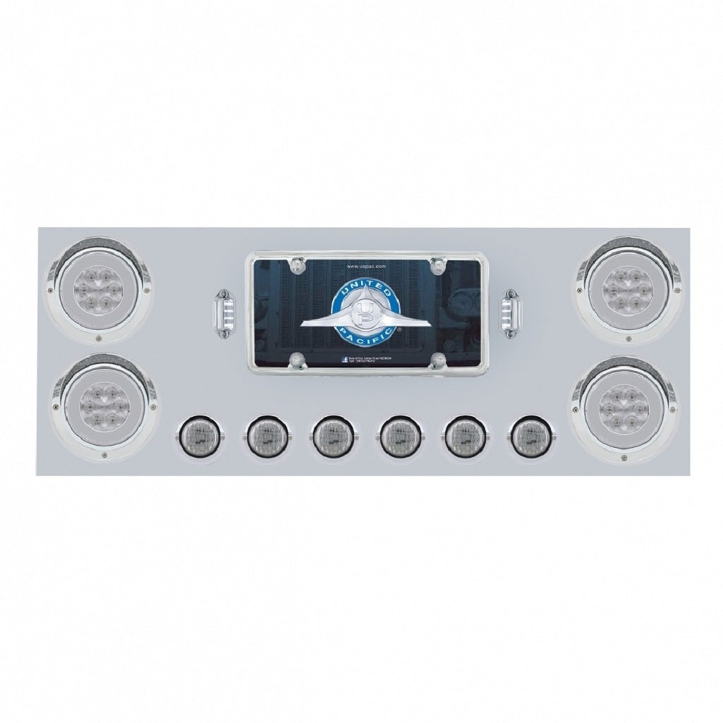 Stainless Rear Center Panel w/ Four 21 LED 4" "GLO" Lights Six 9 LED 2" Lights
