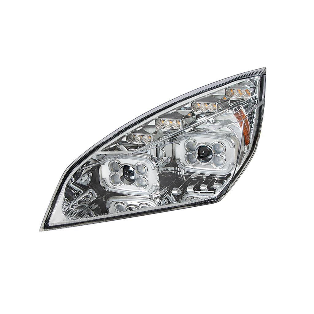 10 LED Projector Headlight with LED Sequential Turn & DRL Fits 2018-22 Cascadia