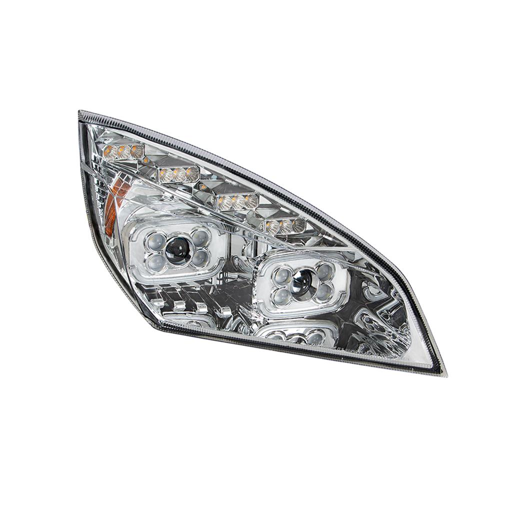 10 LED Projector Headlight with LED Sequential Turn & DRL Fits 2018-22 Cascadia