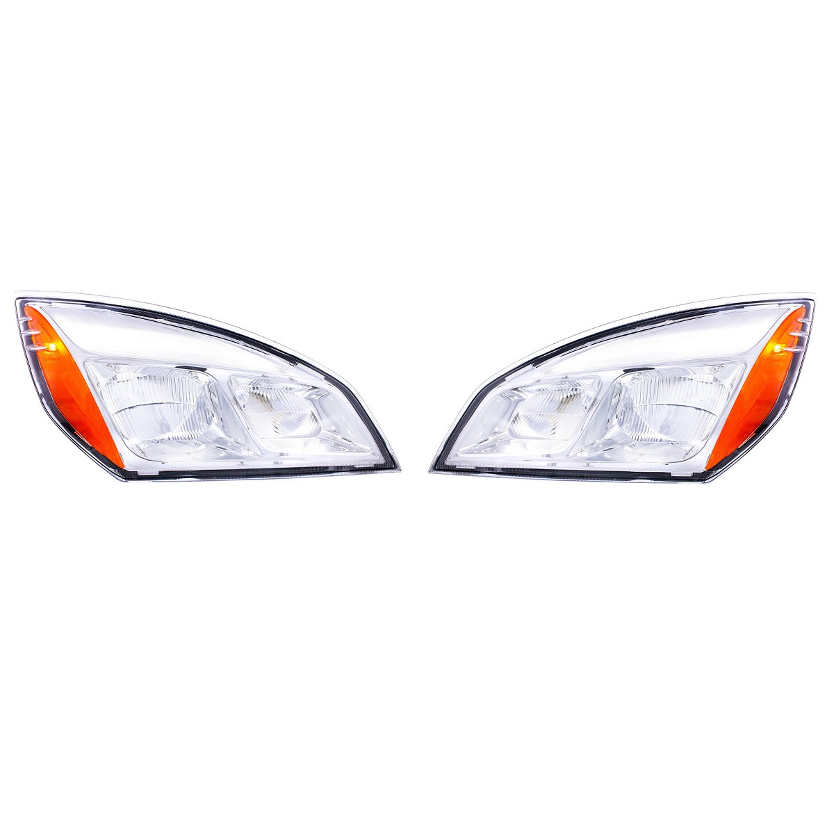 Chrome All LED Headlight For 2018-22 Freightliner Cascadia Passenger and Driver