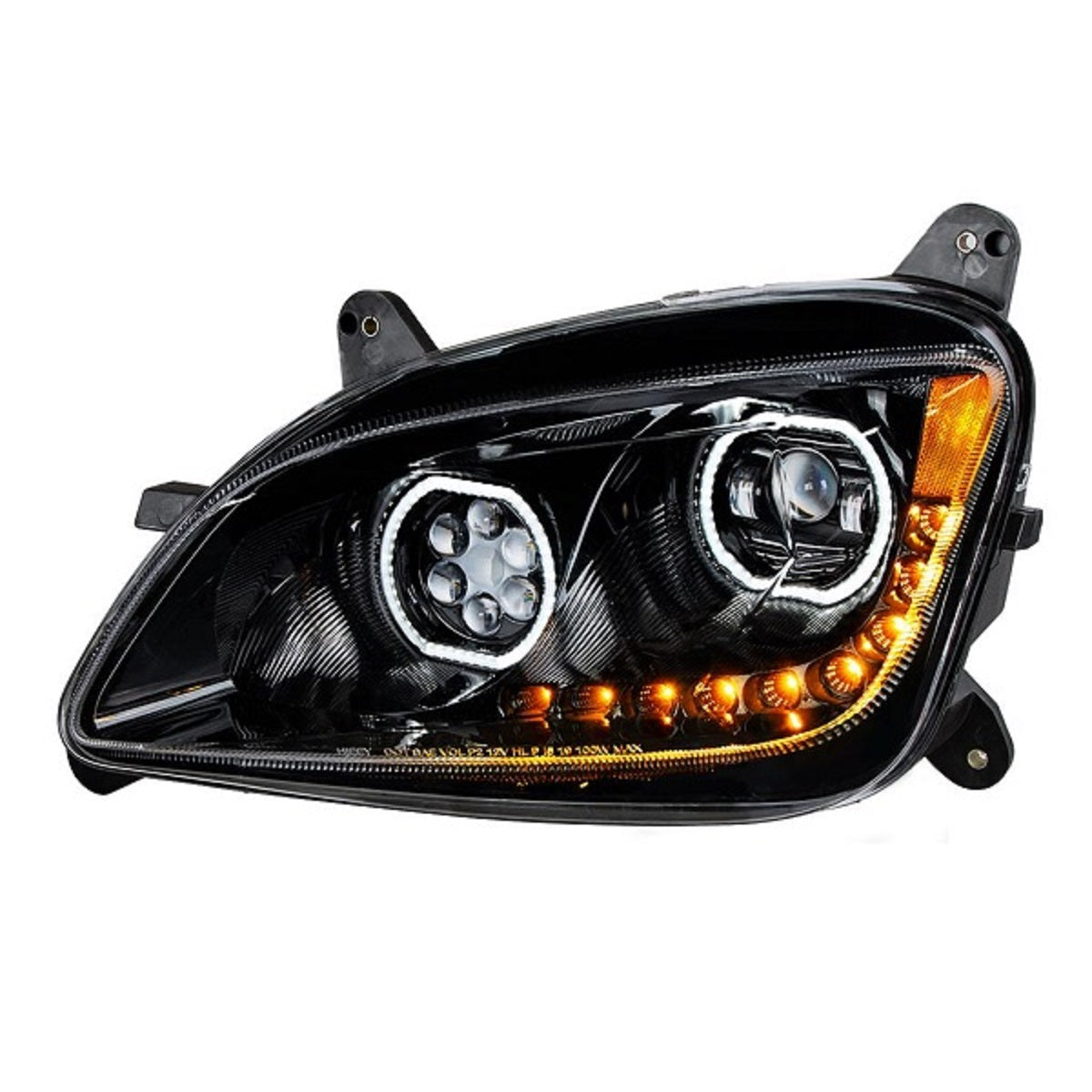 Pair Blackout 10 LED Headlight Peterbilt 587 2010-2016 & 579 2012-2021 RH & LH