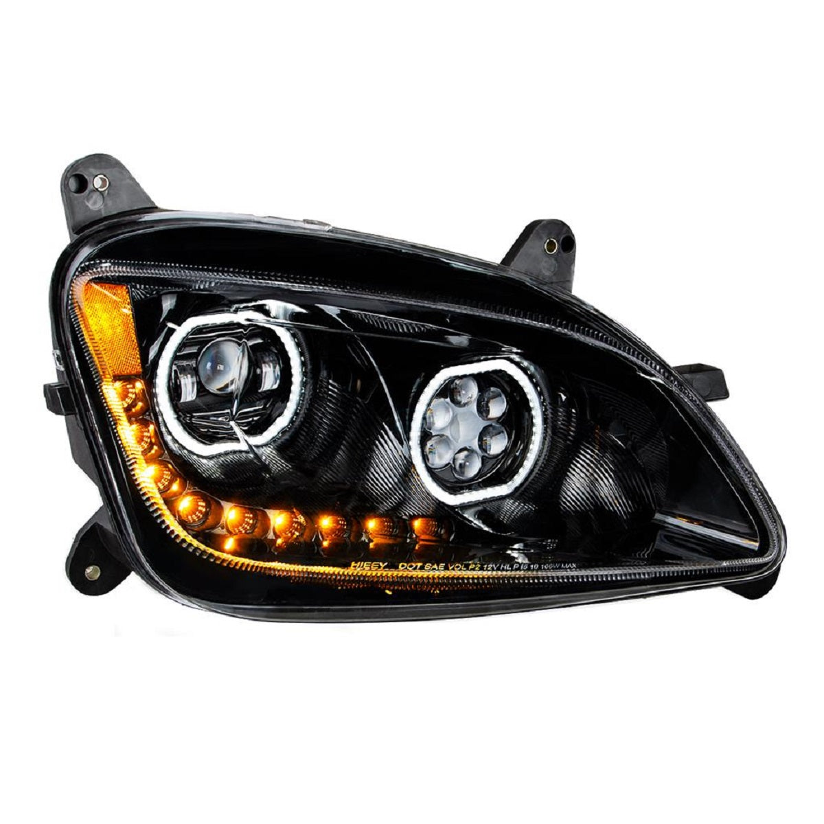 Pair Blackout 10 LED Headlight Peterbilt 587 2010-2016 & 579 2012-2021 RH & LH