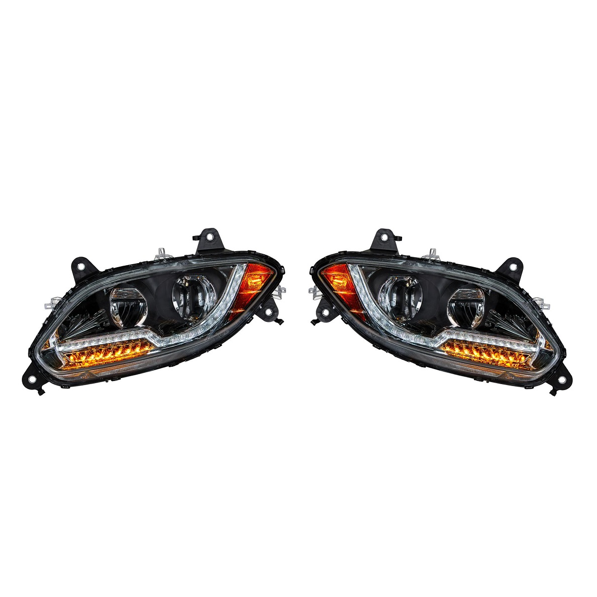 1 Pair of "Blackout" LED Headlight For 2018-22 International LT Truck RH and LH