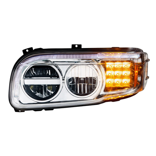Chrome LED Headlights Peterbilt 388 (2008-15) 389 (2008-23) Driver & Passenger