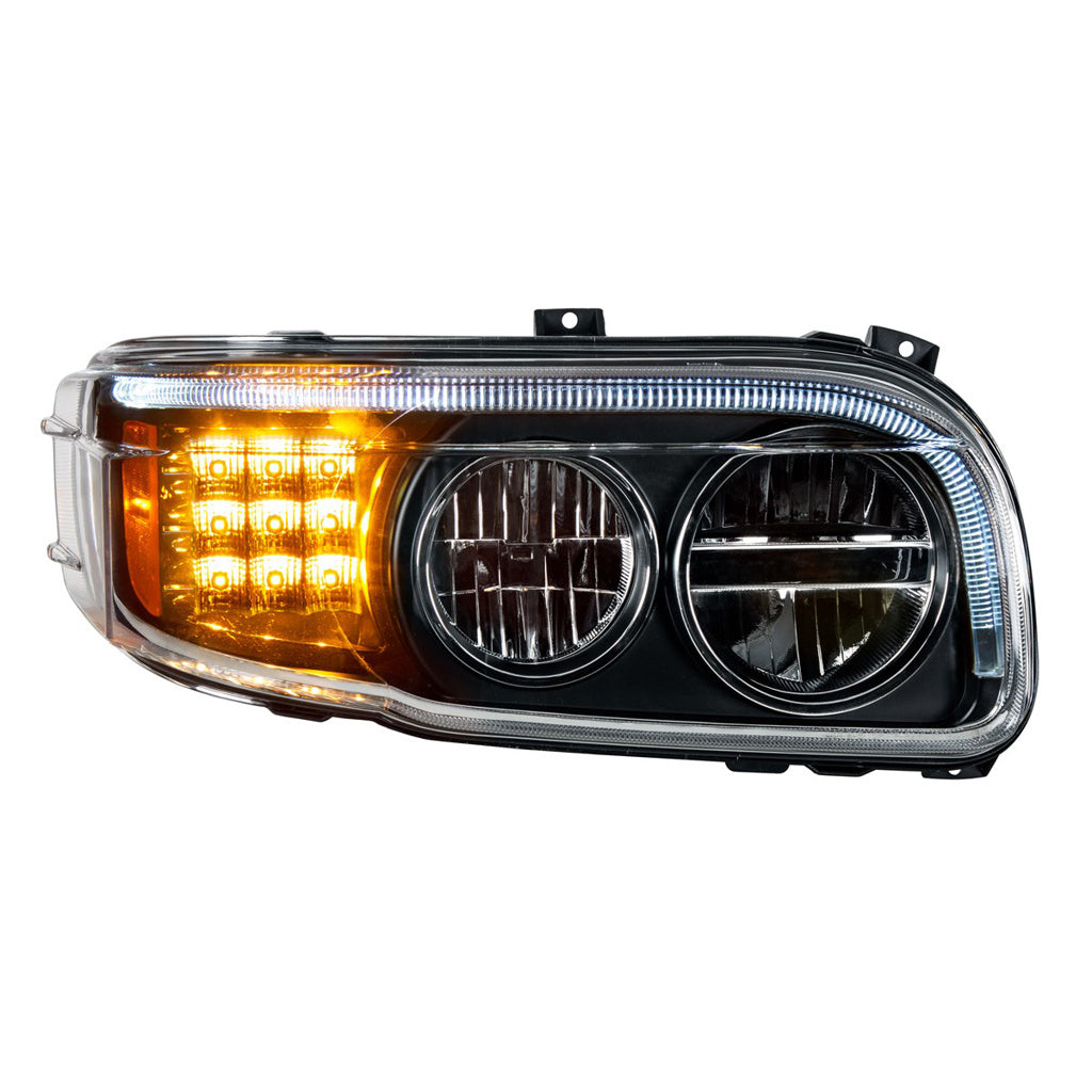Blackout LED Headlights Peterbilt 388 (2008-15) 389 (2008-23) Driver & Passenger