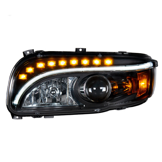 2008+ Peterbilt 388/389 Blackout Projection Headlight, LED Position & LED Turn