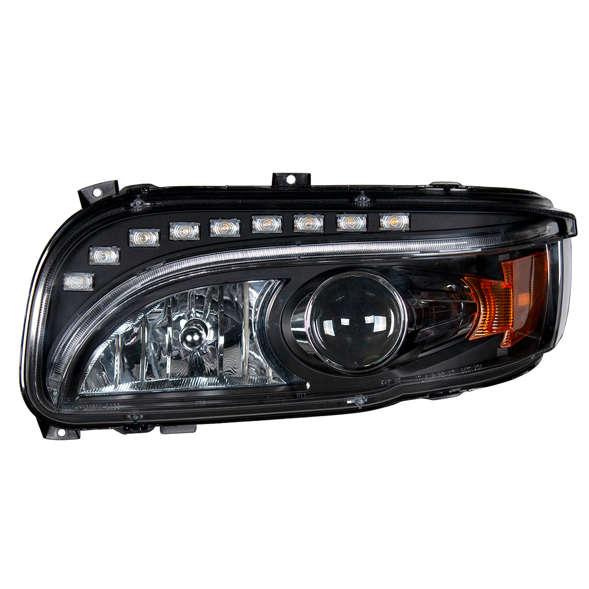 2008+ Peterbilt 388/389 Blackout Projection Headlight, LED Position & LED Turn