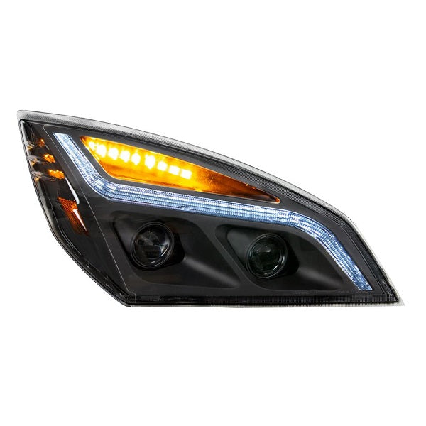 Blackout LED Headlight W/LED Position Light 2018-21 Freightliner Cascadia LH RH