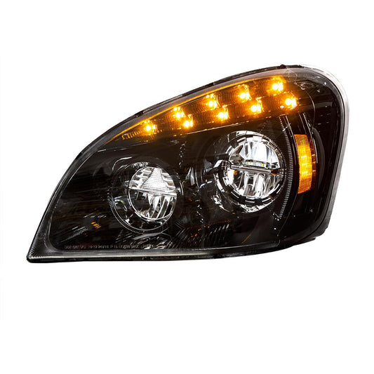 Blackout LED Headlight For 2008-2017 Freightliner Cascadia Driver & Passenger