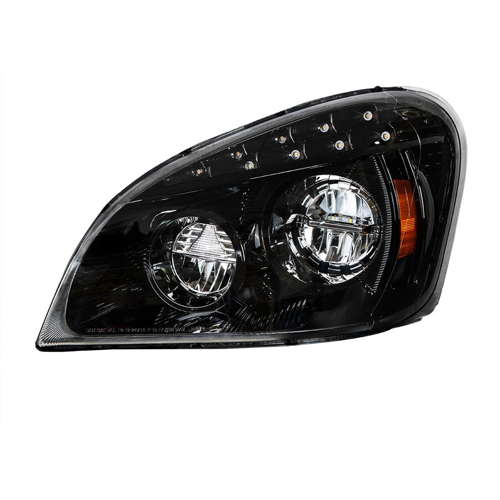 Blackout LED Headlight For 2008-2017 Freightliner Cascadia Driver & Passenger