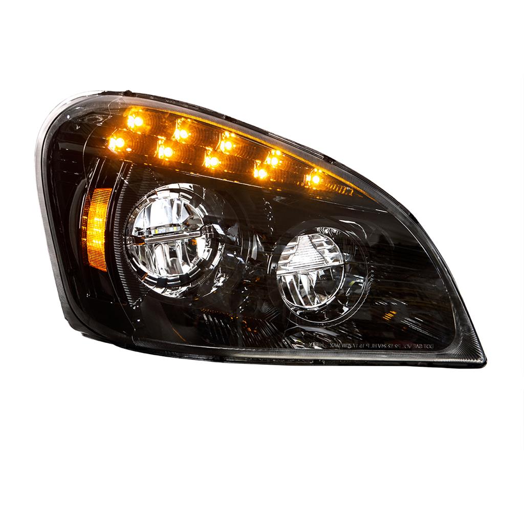 Blackout LED Headlight For 2008-2017 Freightliner Cascadia Driver & Passenger
