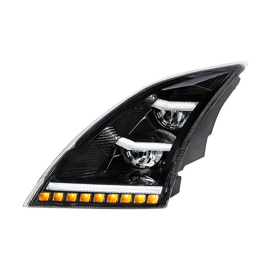 (2) LED Headlights Fits Volvo VNL 2018-23 W/Sequential LED Signal. RH & LH