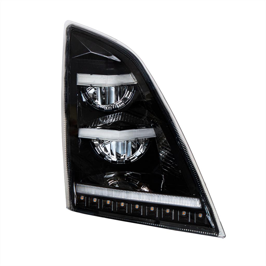 (2) LED Headlights Fits Volvo VNL 2018-23 W/Sequential LED Signal. RH & LH