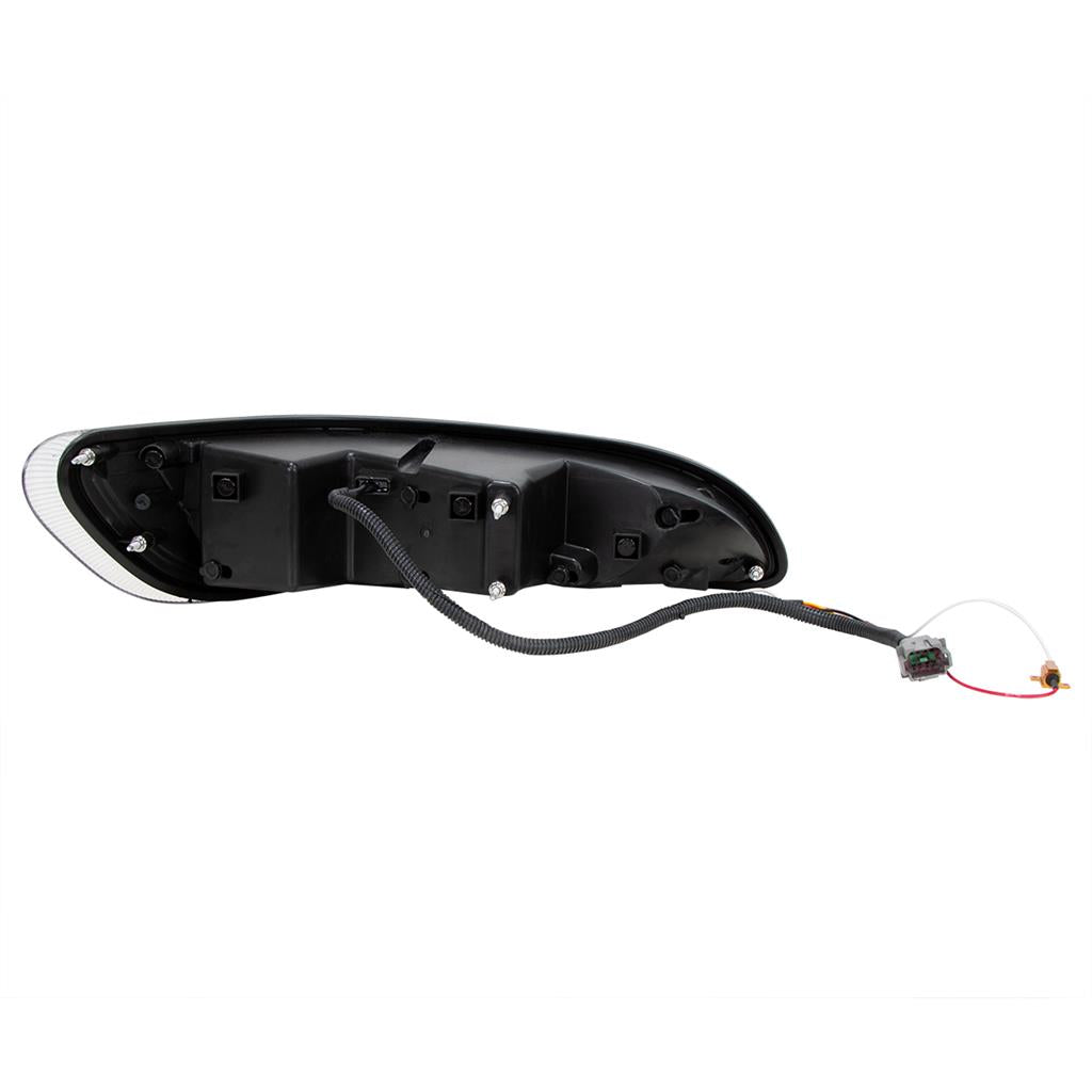 Black Quad-LED Headlight With LED DRL & Seq. Signal 2005-15 Peterbilt 386 LH RH