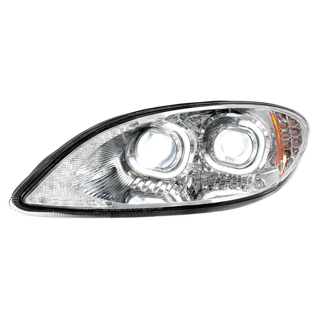 Chrome LED Headlight For 2006-2017 Fits International Prostar RH And LH Side