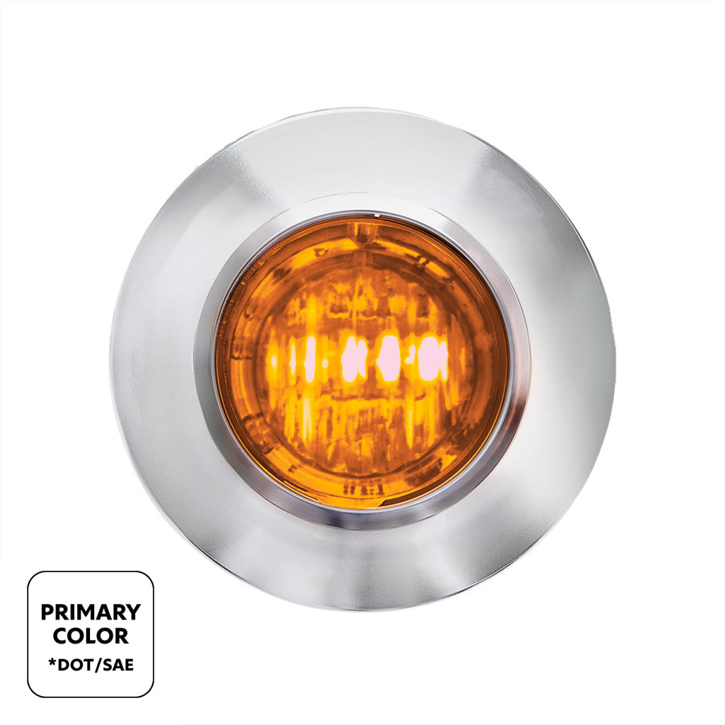 2 LED 3/4" Round Dual Color Amber Marker to Green Auxiliary Light
