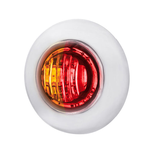 2 LED 3/4" Round Dual Color Amber Marker to Red Auxiliary Light