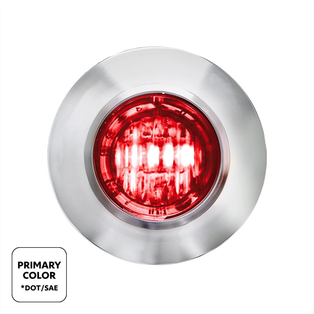 2 LED 3/4" Round Dual Color Red Marker to Purple Auxiliary Light