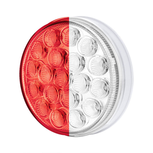 19 LED 4" Round Dual Color Red Stop Turn Taillight to White Auxiliary