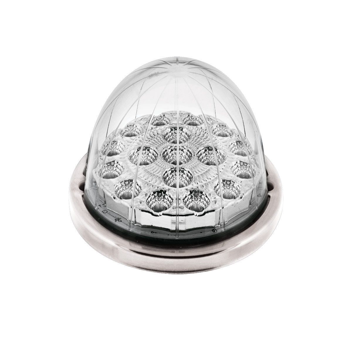 17 LED Watermelon Double Fury Light Flush Mount Kit With Low Profile SS Bezel