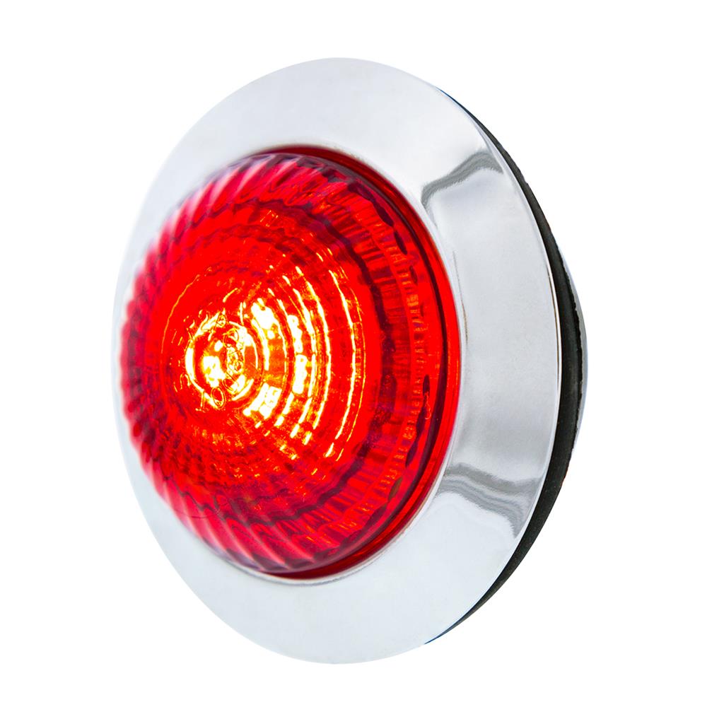 6 LED 1-1/4" Dual Function Light (Combo Clearance/Turn)-Red LED/Red Lens